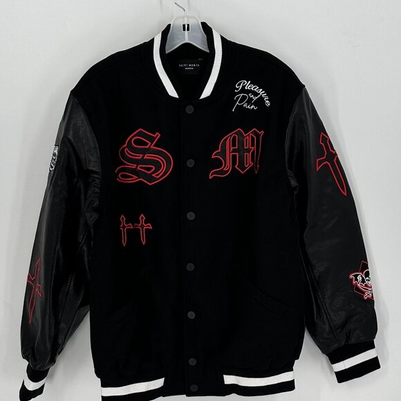 Men's Saint Morta Graveyard Varsity Jacket M - Picture 1 of 5